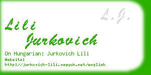 lili jurkovich business card